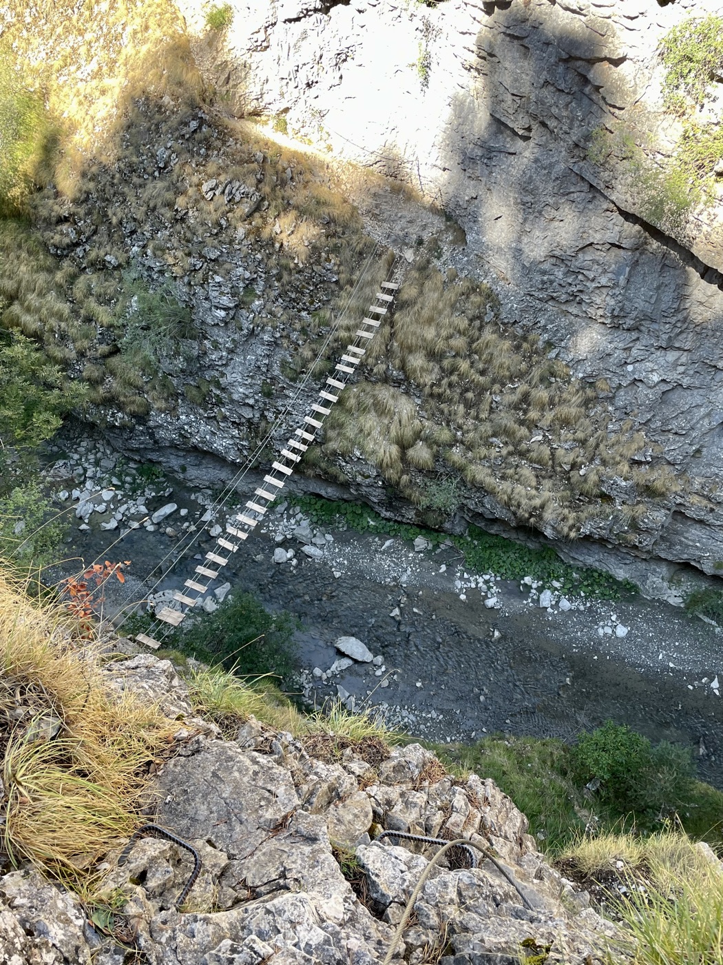 La voie Vertigo, la via ferrata engagée des Étroits