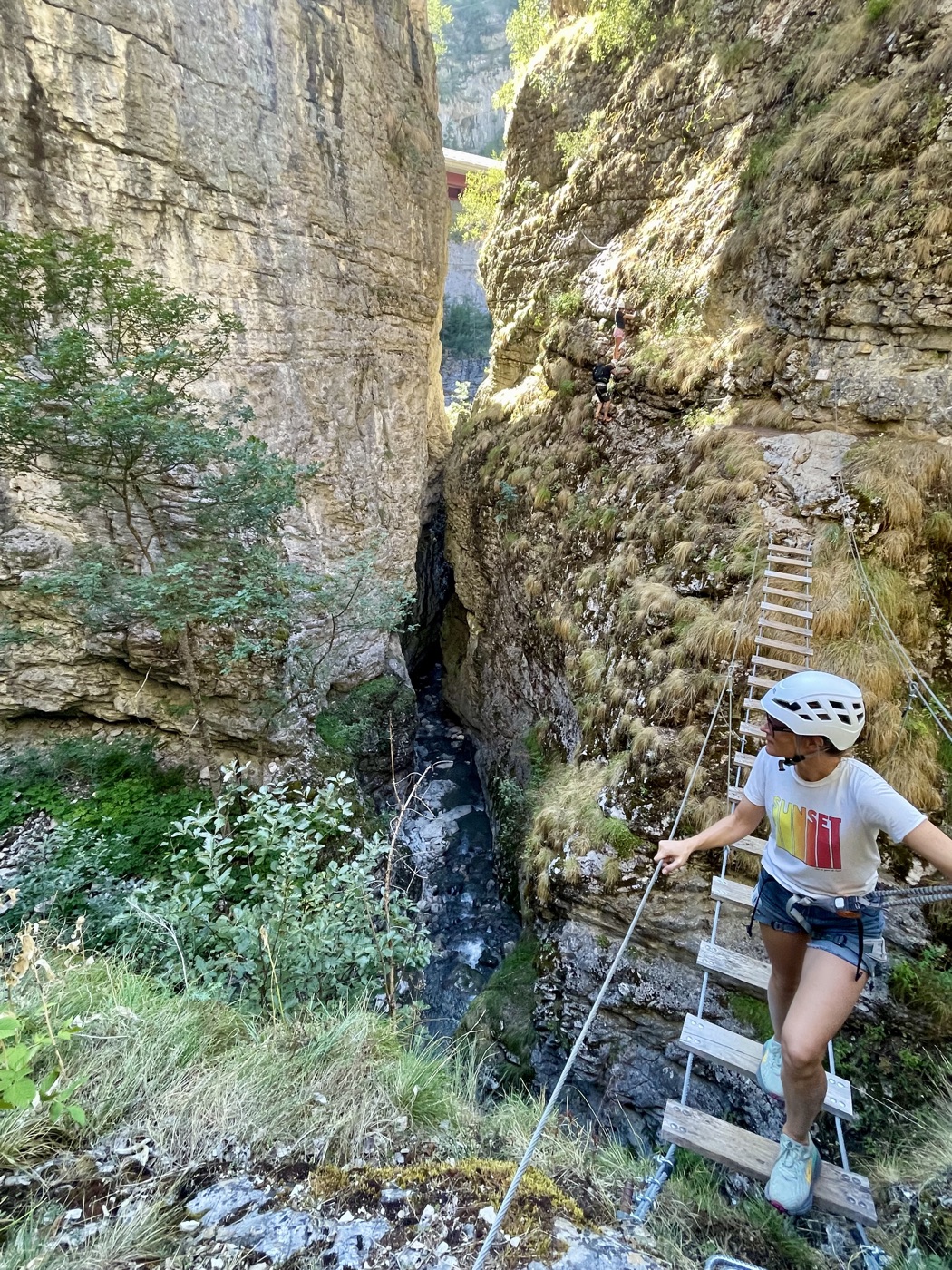 La voie Vertigo, la via ferrata engagée des Étroits