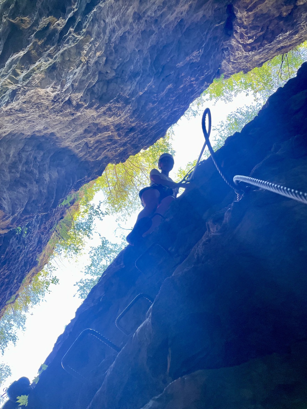 La voie Vertigo, la via ferrata engagée des Étroits